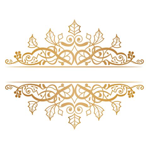 Luxury Golden Vintage Title Frame Or Text Divider And Border For ...