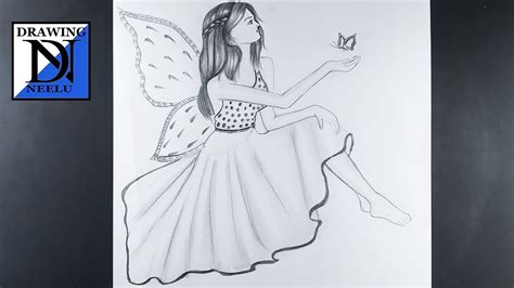 How do you draw an easy Angel Girl || easy drawing for girls || drawing for girls || drawing of ...