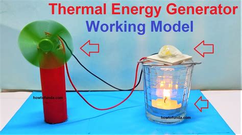 thermal energy (heat) to electrical energy working model (generator ...