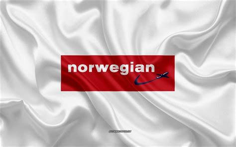 Download wallpapers Norwegian Air Shuttle logo, airline, white silk texture, airline logos ...