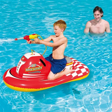 140x84cm plastic swimming pool toys motorboat swim ring pools adult kids baby intex large ...