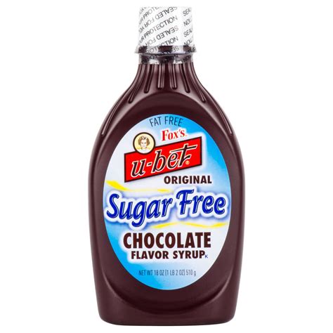 Fox's U-Bet Sugar Free Chocolate Syrup 18 oz. Squeeze Bottle