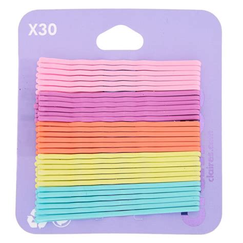 Pastel Rainbow Bobby Pins - 30 Pack | Claire's US