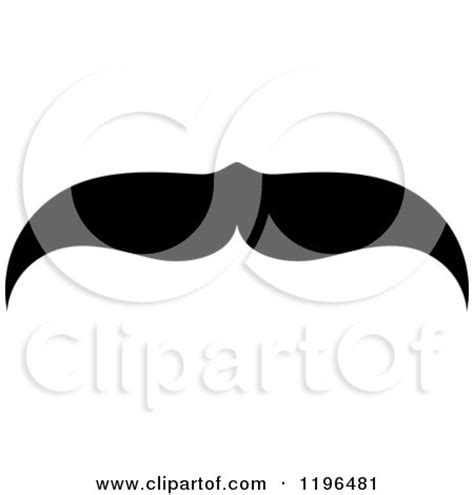 Clipart of a Black Moustache 16 - Royalty Free Vector Illustration by ...