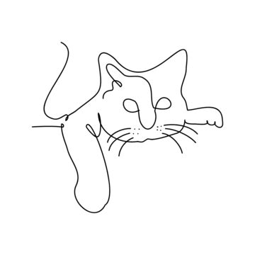 Cat Line Art PNG Transparent Images Free Download | Vector Files | Pngtree