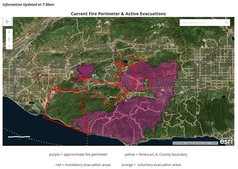 Los Angeles Fire Evacuation Map