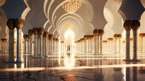 Premium AI Image | Abu dhabi Islamic mosque architecture