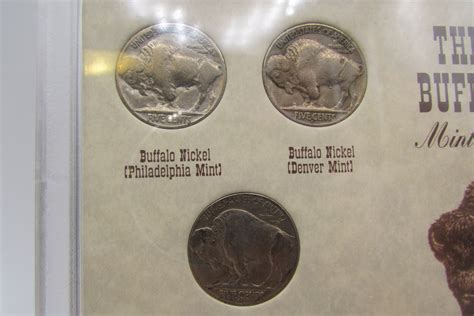 The Historic Buffalo Nickel Mint Mark Collection Set of 3 | Etsy