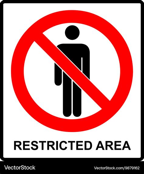 Circle prohibited sign restricted area Royalty Free Vector