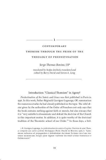 (PDF) Contemporary Thomism through the Prism of the Theology of ...