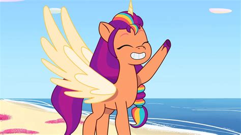 #2888641 - safe, screencap, sunny starscout, alicorn, pony, alicorn ...