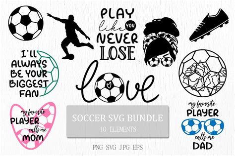 Soccer SVG Bundle | Soccer player quotes | Football PNG