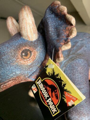 Vintage Jurassic Park Triceratops Plush Stuffed Animal Dinosaur Dakin 1992 w/TAG | #4591704351