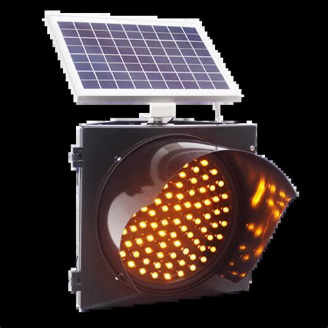 Solar Amber Beacon Traffic Light Battery Powered Blinking Led Lights - Buy 300mm Traffic Light ...
