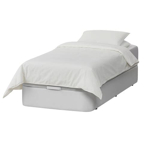 KVITSÖY upholstered ottoman bed, Bomstad white, 90x200 cm - IKEA Spain