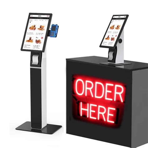 21.5/24 Inch Self Ordering Kiosk 2 In 1 Design - Huaview-LCD Display ...