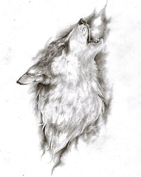 Mystic wolf howling tattoo design by Bunbun Supreme - Tattooimages.biz