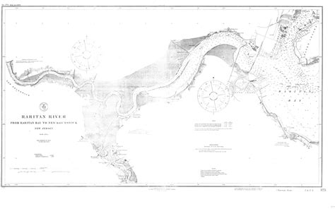 Raritan River Raritan Bay to New Brunswick 1921 - Old Map Nautical ...