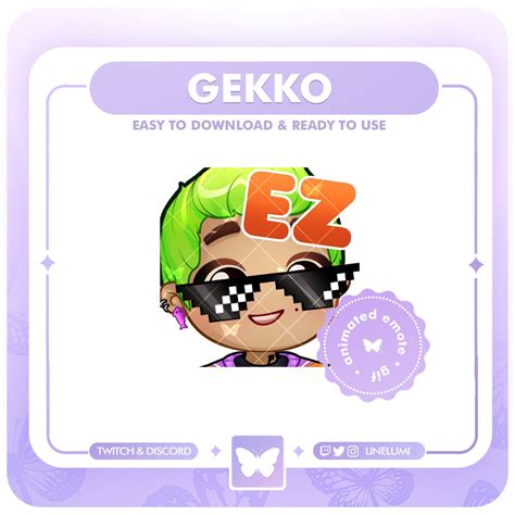 ANIMATED Gekko Valorant EZ Emote for Twitch and Discord Gekko Wink ...