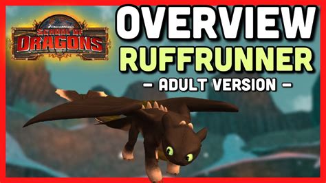 ADULT RUFFRUNNER OVERVIEW! | Nightlight [Ruffrunner] 101 - School of Dragons (SoD) Gameplay ...