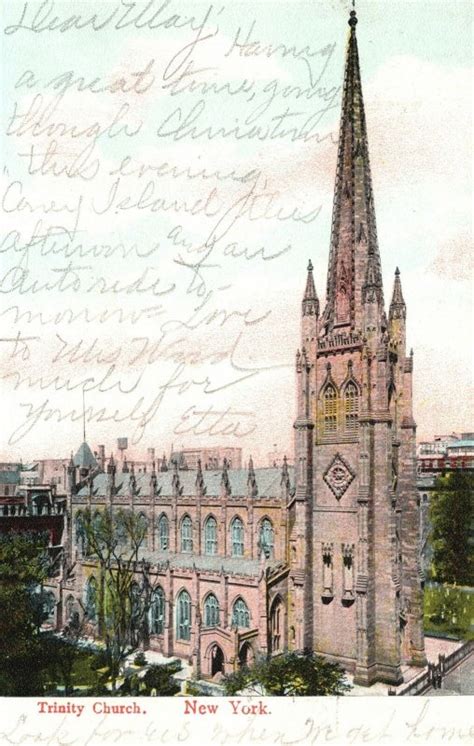 Vintage Postcard 1907 Trinity Parish Church Episcopal Diocese New York ...