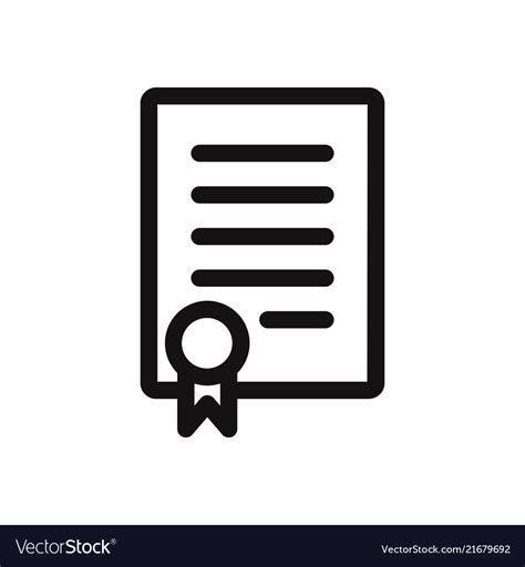 Certificate icon Royalty Free Vector Image - VectorStock