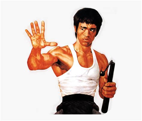 Bruce Lee Png - Bruce Lee Com Nunchaku, Transparent Png - kindpng