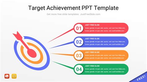 Target Achievement PPT Template (5 Slides) Free Download | Just Free Slide