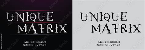 Unique Matrix, Game Sport Movie Alphabet Font. Typography modern ...