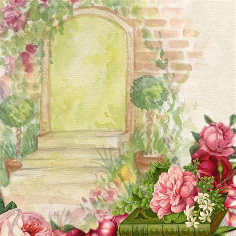Background Watercolor Garden Flower Free Stock Photo - Public Domain Pictures