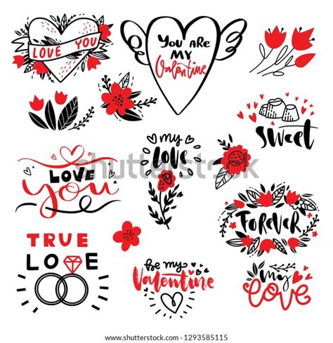 Love Hand Drawn Quotes Doodle Vector Stock Vector (Royalty Free ...