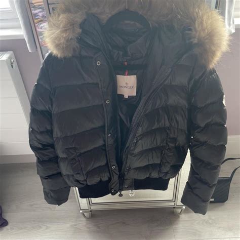 Black moncler coat Price reflect authenticity Will... - Depop