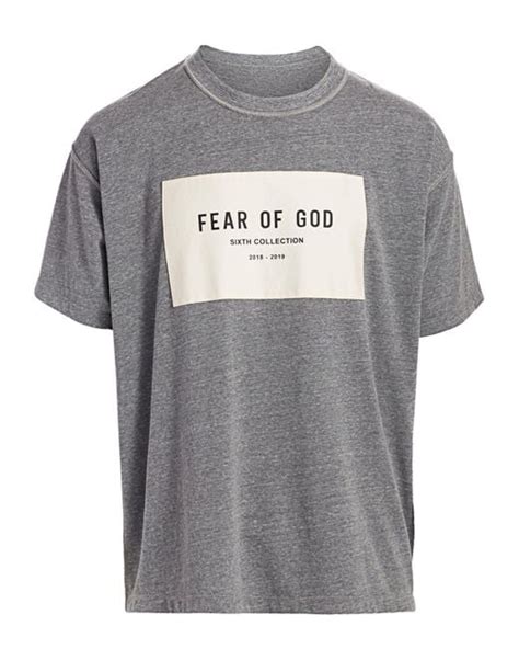 Fear Of God Sixth Collection Logo T-shirt in Gray for Men | Lyst