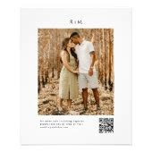 Minimalist Nothing Fancy Just Love Photo Qr Code Flyer | Zazzle