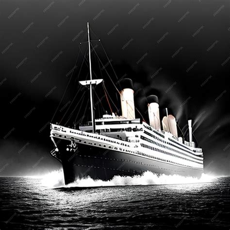 Premium AI Image | Black And White Picture Of The Titanic