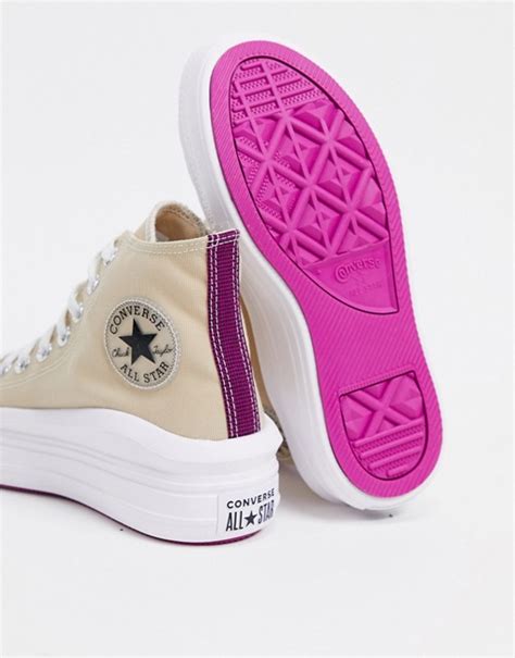 Converse Chuck Taylor Move platform hi trainers in beige | ASOS | Swag shoes, Sneakers fashion ...