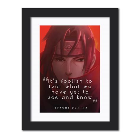 inspire TA Itachi poster Anime Poster Naruto Anime Quotes Painting Wall Frame, Wall Art ...