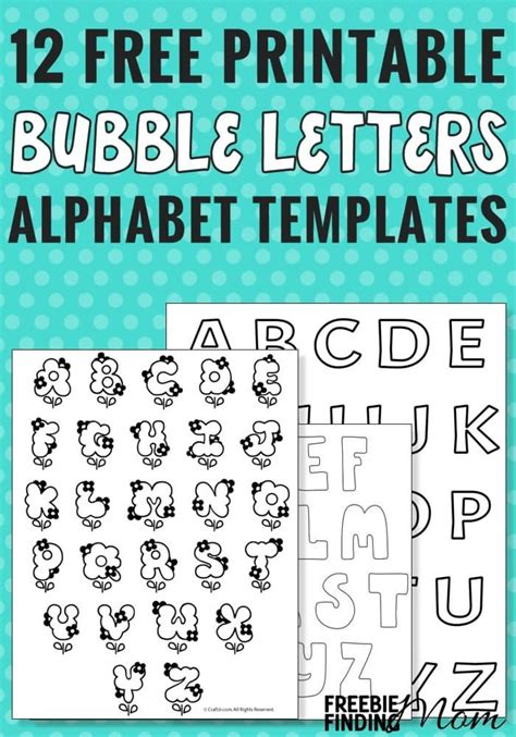 18 Free Printable Bubble Letters Templates - Freebie Finding Mom | Bubble letters alphabet ...
