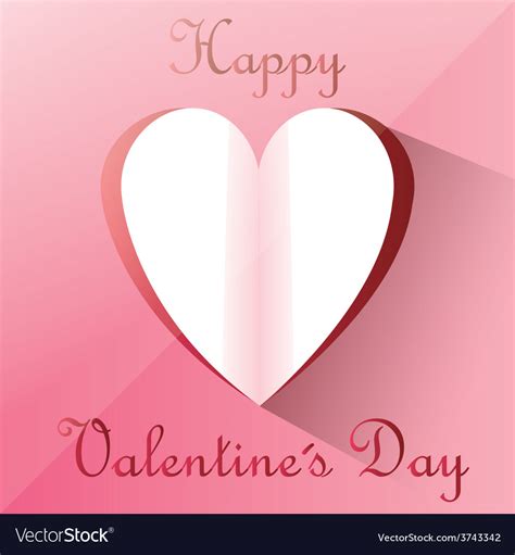 A pink background with an isolated heart and text Vector Image