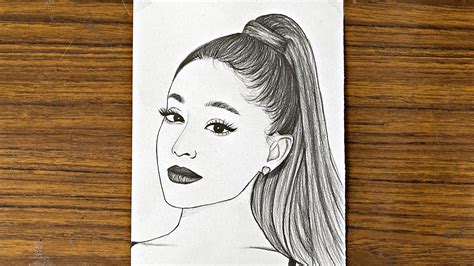 How to draw Ariana Grande easy || Ariana grande drawing || Easy drawing ...