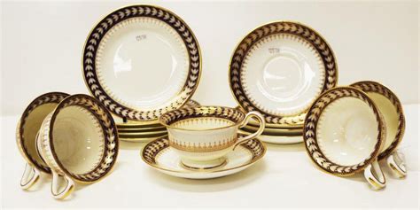 Wedgwood Bone China Teaset with Cobalt Blue and Gilt Decoration - Wedgwood - Ceramics