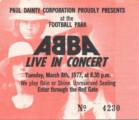 ABBAFanatic: New ABBA Collection Item - Concert Ticket