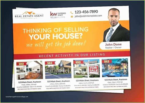 Free Direct Mail Postcard Templates Of Real Estate Just sold Postcard ...