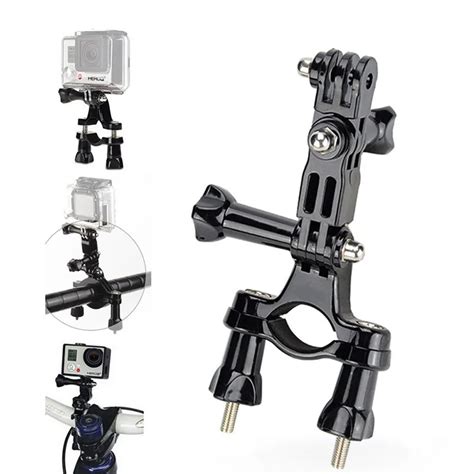 for Gopro Mount Bike Motorcycle Handlebar Roll Bar Mount Holder 3 Way Pivot Arm For GoPro Hero 5 ...