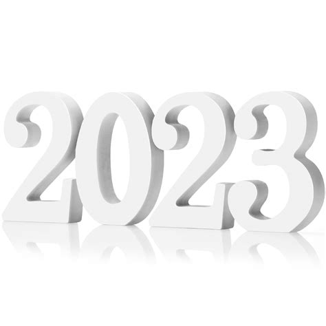 Buy 2023 Sign Prop Class of 2023 Graduation Decorations 2023 Wooden Numbers Block Table Top ...