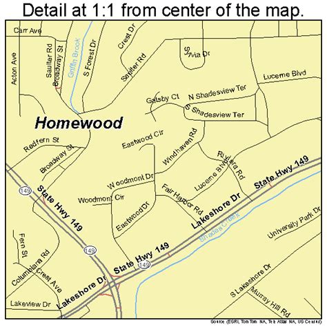 Homewood Alabama Street Map 0135800