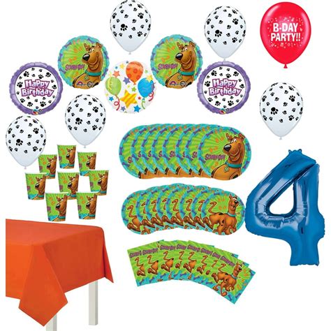 Scooby Doo Party Supplies 4th Birthday 8 Guest Table Decorations and Balloon Bouquet - Walmart ...