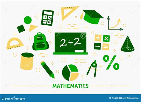 Math School Subject. Learning Mathematics, Idea of Education Stock ...