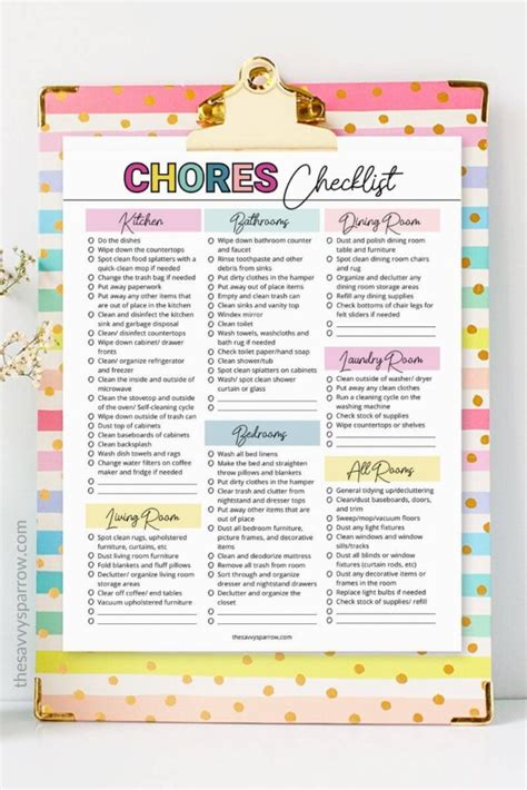 The Ultimate Household Chores List (and Free Printable Template!)