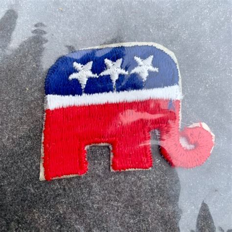 Republican (GOP) Elephant Logo Vintage Novelty Patch - Gem